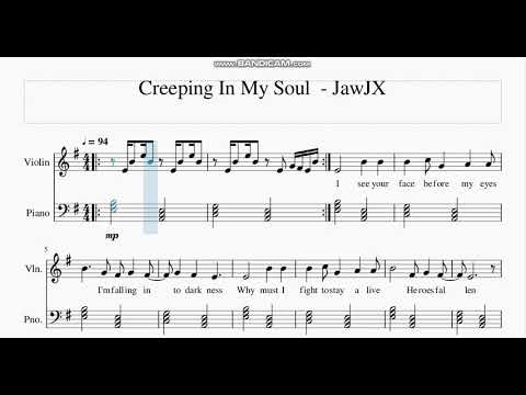 Cryoshell Creeping In My Soul Violin Version Free Sheet Music Easy Notes Score Free Youtube