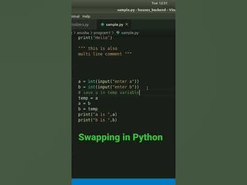 Swapping of two numbers using 