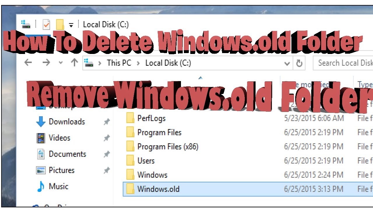 delete old windows delete old windows