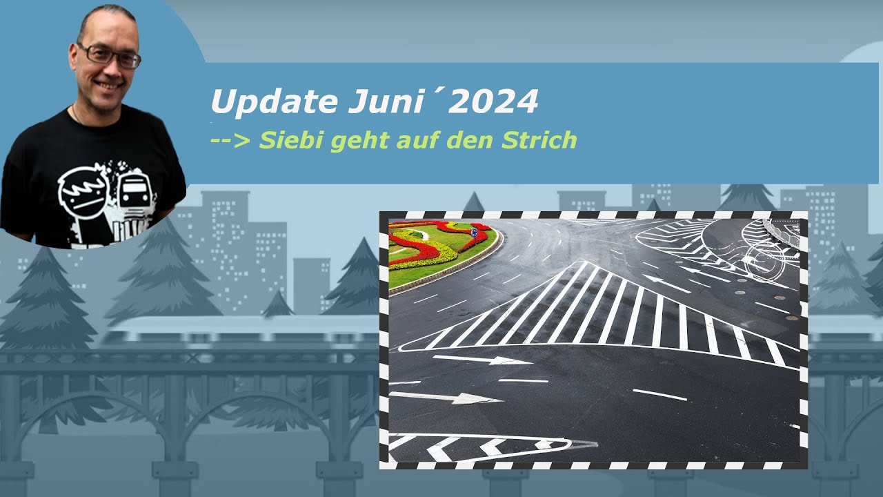 Teil 45 Neubau von Wendelstein   Siebi geht auf den Strich -  Strassenmarkierungen