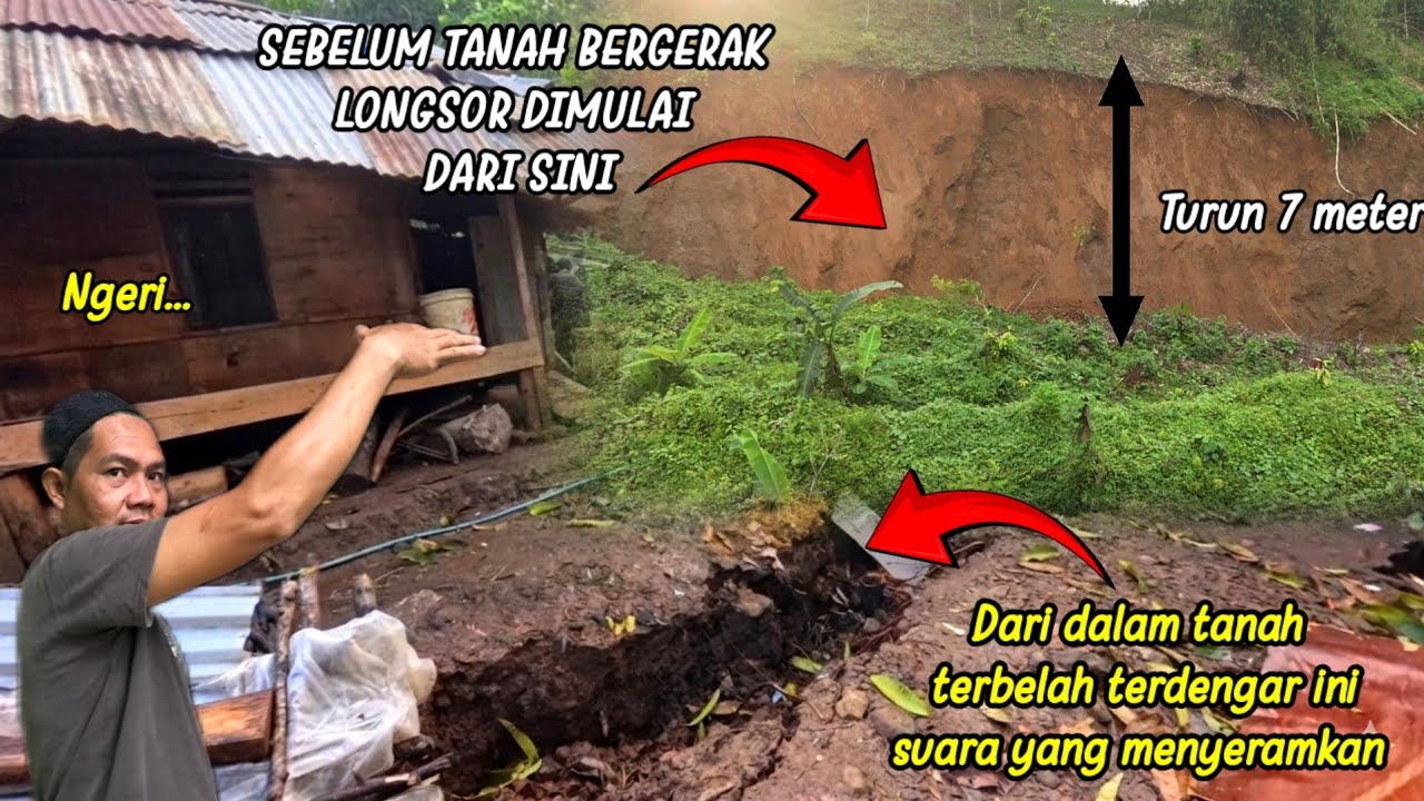 AKSI NEKAT MASUK ZONA TITIK TANAH BERGERAK || TERDENGAR SUARA ANEH DALAM BELAHAN TANAH..‼️