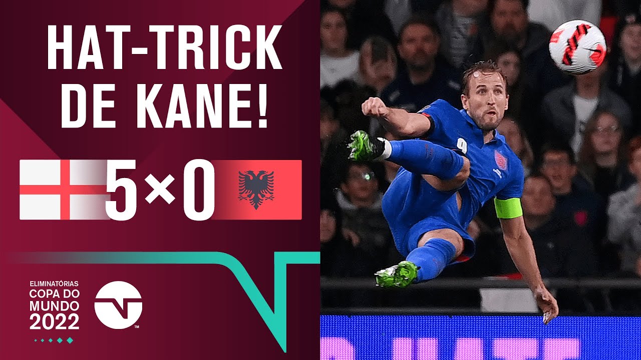 HARRY KANE FAZ GOLAÇO DE VOLEIO E HAT-TRICK! INGLATERRA 5 X 0 ALBÂNIA | MELHORES MOMENTOS