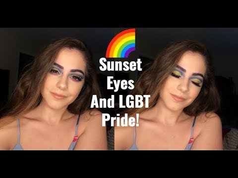 SUNSET EYES MAKEUP TUTORIAL | Perfect For Pride 2018! | Jessica Murphy