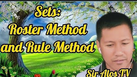 Math 7 - Kabandaan Sets, Roster Method and Rule Method | Sir Alos TV