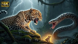GAINT PYTHON vs MOTHER LEOPARD -  The Warden's Unbelieavble Jungle Rescue Wealth