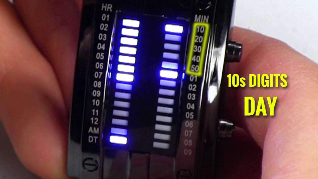 LED Watch - How to Read and Set Time and Date instructions YouTube