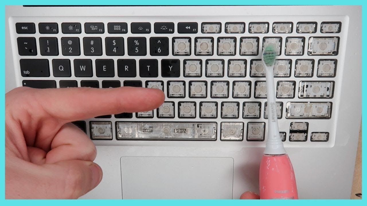how to clean sticky laptop keyboard without removing keys