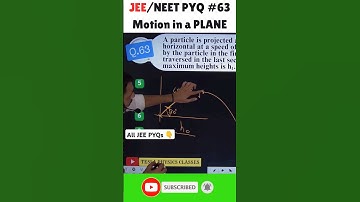 #63 A particle is projected at an angle of 30 from horizontal at a speed of 60 m/s. The heigh