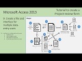 MS Access 2013 - 9. Create a file and interface for multiple data-entry users
