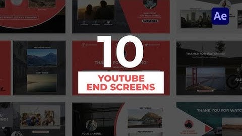 YouTube End Screens AFTER EFFECTS Template Videohive 31847986
