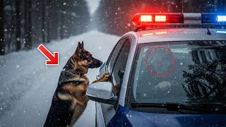 Deutscher Schäferhund stoppt Polizeiauto auf Schneeweg; Folge schockiert Beamten