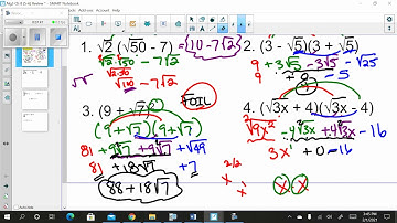 Alg3 Ch 8 5 6 Review Notes Video