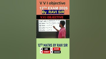 12th math integration vvi objective by ravi sir vvi objective #maths #12thmaths #shorts #viralvideo