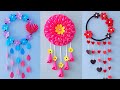 3 Quick and Easy Wall Hanging Ideas / Flower Home decor DIY / How to make Simple Paper craft Ideas