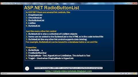 28 Bulleted list in asp net Part 28