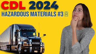 CDL Hazardous Materials Test 3 2024 (50 Questions with Explained Answers)