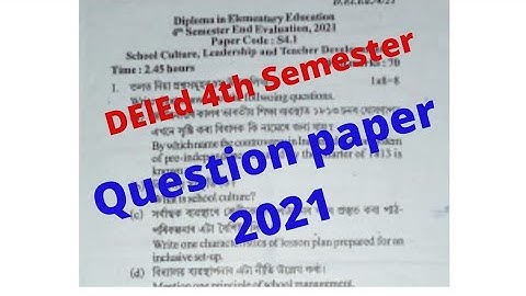 paper-4.1,4.2,4.3(C) #socialscience //DElEd 4th Semester Question paper// 2021//