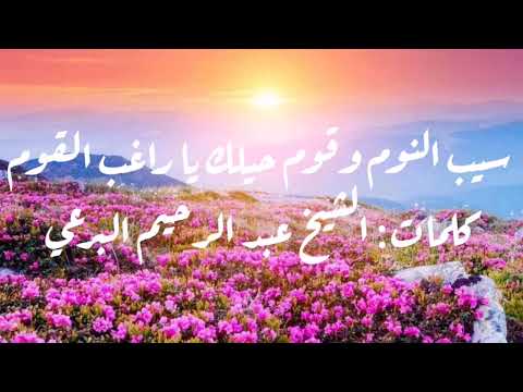 سيب النوم أقم ليلك كلمات الشيخ البرعي