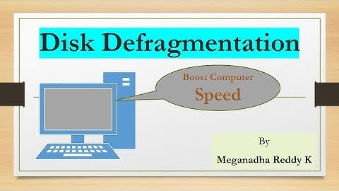 DISK DEFRAGMENTATION [Win 10 OS] : Improve your COMPUTER PERFORMANCE