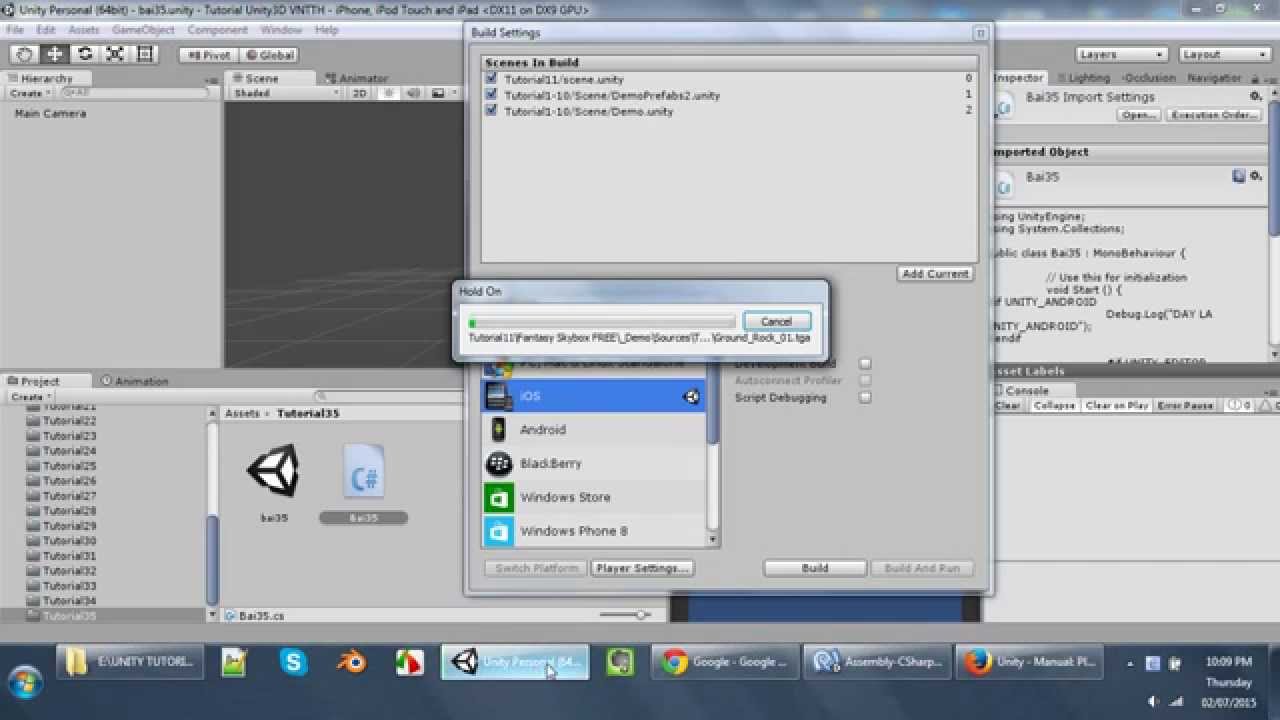 Tutorial 35: Unity3D Mobile VNTTH - Control code multi platform - YouTube
