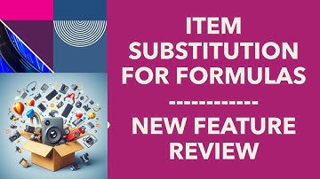 New Feature Review - Item Substitution for Formulas #d365  #SCM 10.0.40