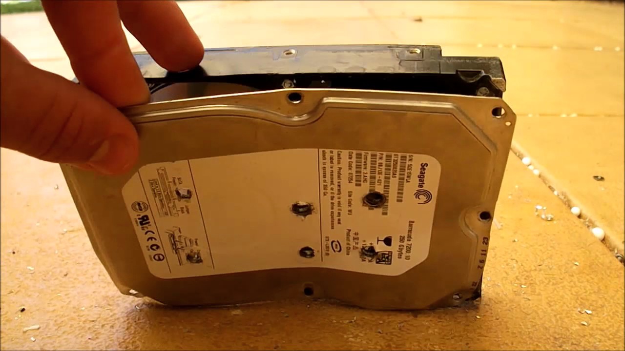 Smashing A Hard Drive! YouTube