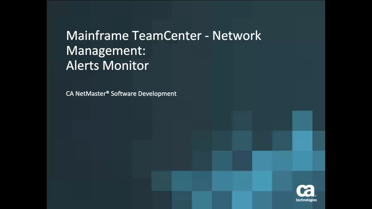 CA NetMaster Network Management: Alerts Monitor