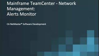CA NetMaster Network Management: Alerts Monitor