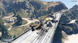 GTA 5  Stealing a Military Helicopter (Savage) + Five Star Escape [VE:DGA]