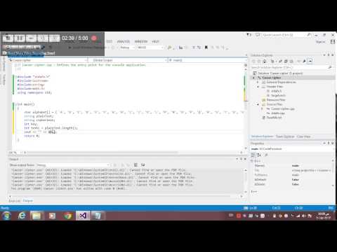 caesar cipher P1و V1  c++ cpp تشفيرسيزر سايفر ج1 - عربي