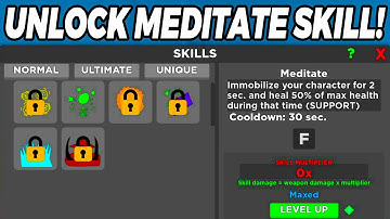 Roblox Rpg Champions Beginners Guide: How To Unlock The Meditate Skill (Simple And Easy Tutorial)