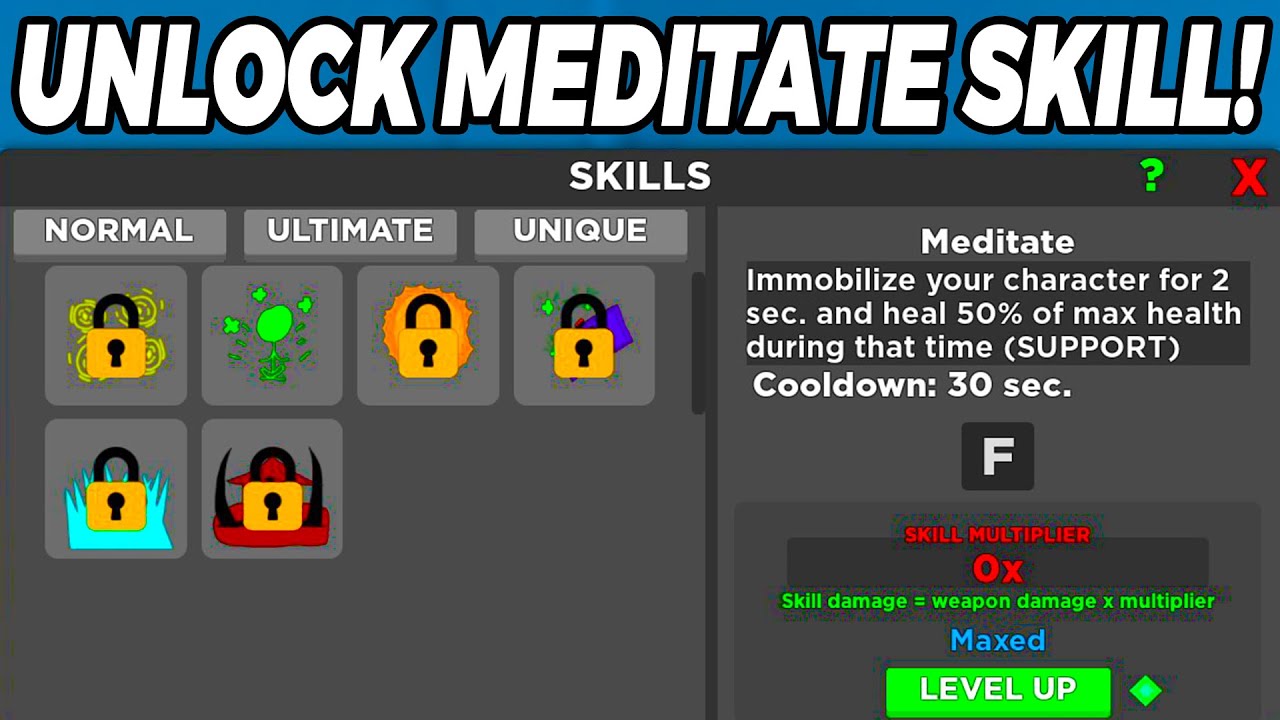 Roblox Rpg Champions Beginners Guide: How To Unlock The Meditate Skill (Simple And Easy Tutorial)