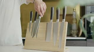Knivholder I Egetræ Plads Til 7 Knive