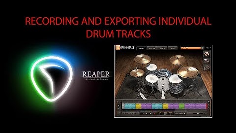recording and exporting individual drum track full