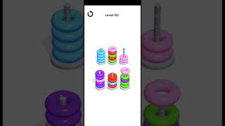 Hoop Stack Puzzle Level 122 | Level 122 #shorts #trending #puzzle #colorsorting