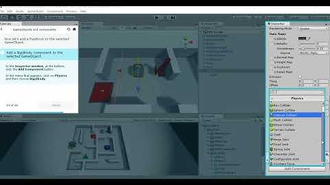 Basic Tutorial: How to add a RigidBody Component to my game objects in Unity