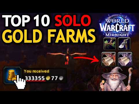 TOP 10 BEST Solo Gold Farms in WoW Midnight!👀EXPLAINED IN  2 MINUTES [2026] Guide