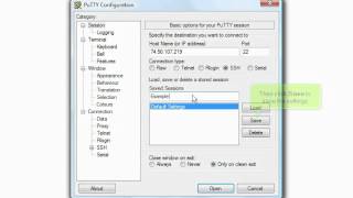 How to load, save or delete server connection settings in Putty - www.planethippo.com