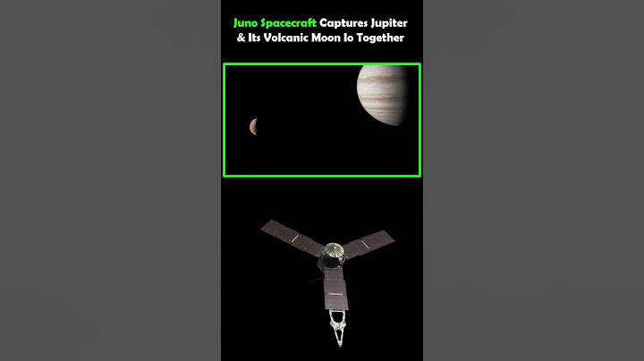 Juno Spacecraft Captures Jupiter & Its Volcanic Moon Io Together  #spaceexploration #junospacecraft