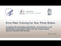 Error Rate Training For Year Three States Creating The SDAP And RRW Error Rate Training For Year Three States Creating The SDAP And RRW