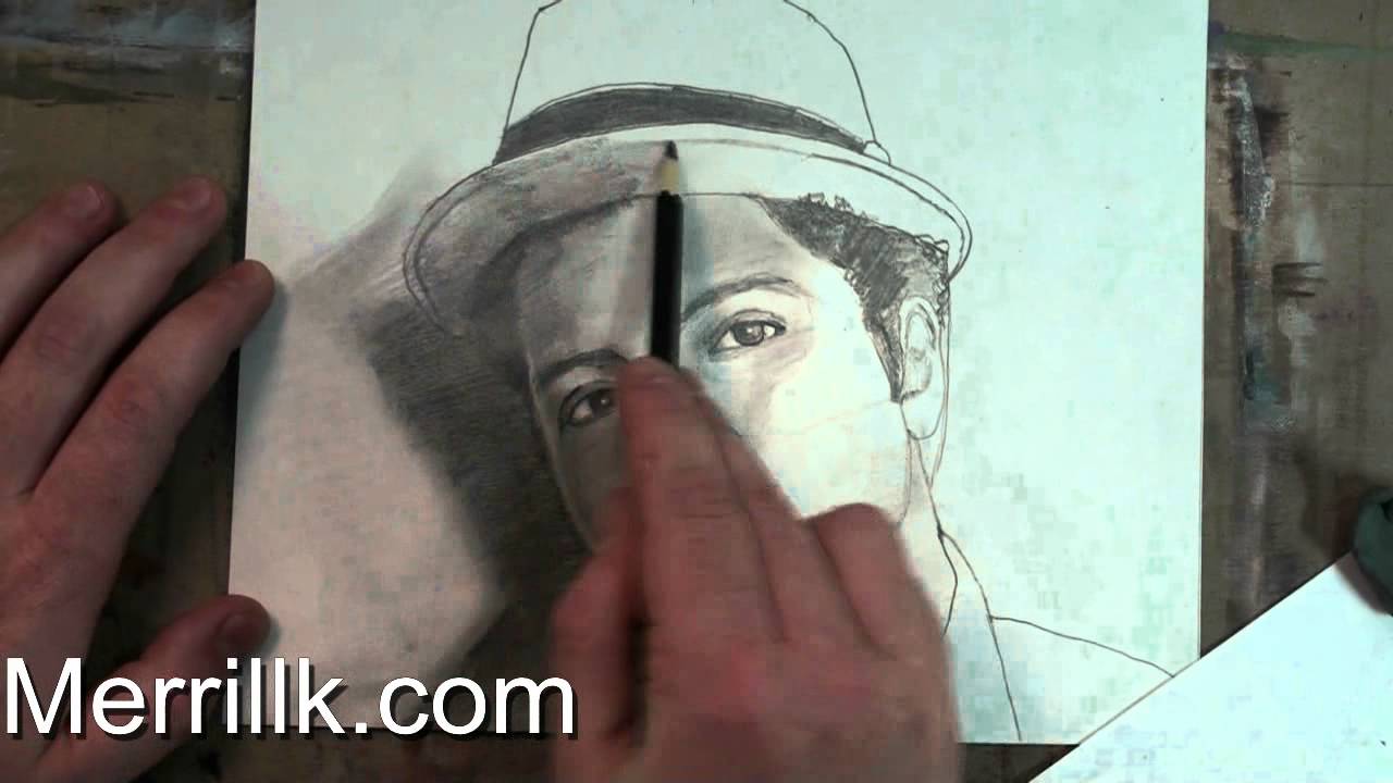 ⁣Draw Portrait of Bruno Mars Extended Shading Tutorial