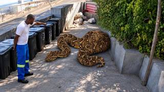 Deadly Snake Hiding Under His Bins