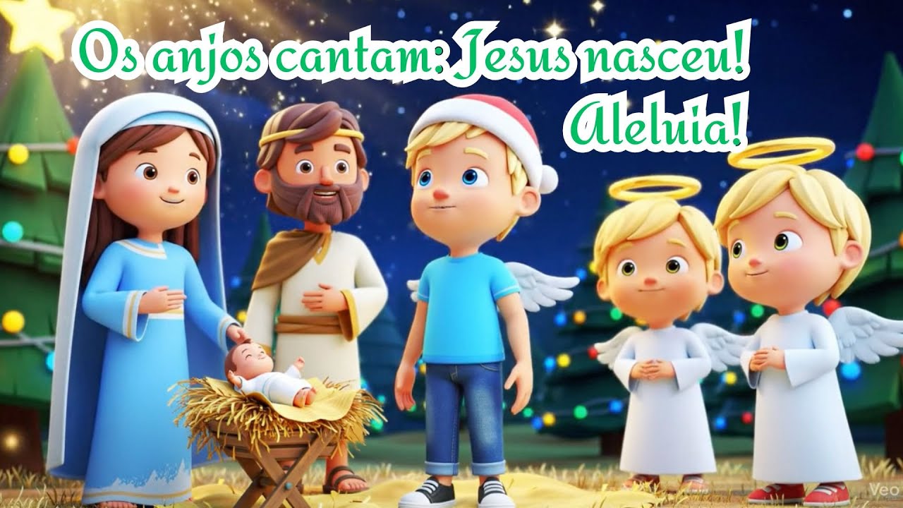 Os Anjos Cantam: Jesus Nasceu! Aleluia! 🎄 | Música Infantil Cristã de Natal