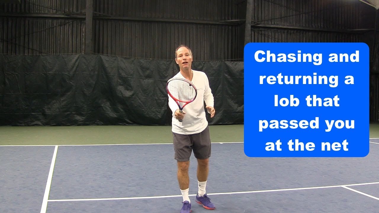 Tennis Instruction:  Chasing and Returning a Lob that Passed you at the Net