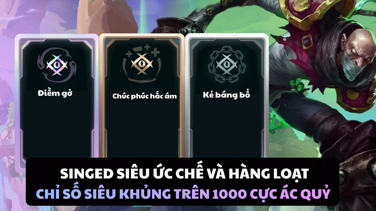 VÕ ĐÀI: TÔI CÓ 3000+AP/1000+DAME/1000+GIÁP VÀ KHÁNG PHÉP CHO CHÚ BÉ SINGED!!!