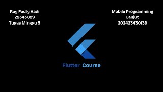 Tugas Pertemuan 5   Mobile Programming Lanjut