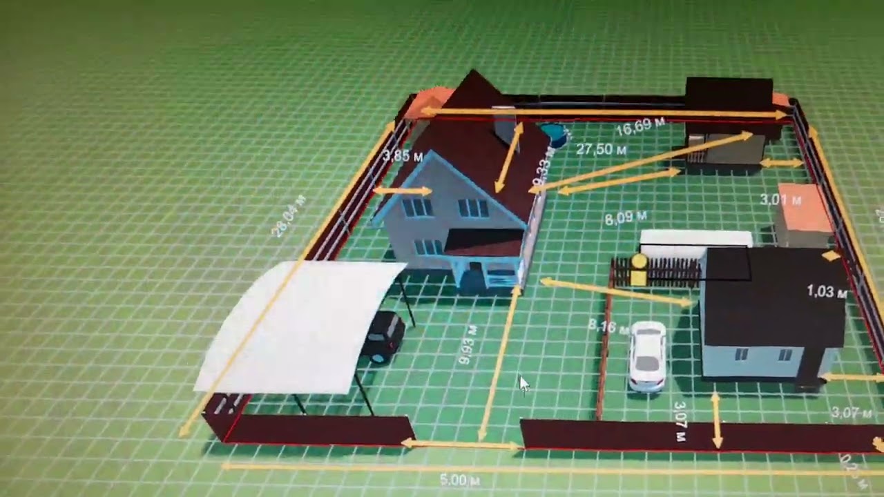Проект 2. Планировка участка 8 соток.