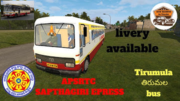 APSRTC Tata sapthagiri Express Bus in bus simulator Indonesia | Govt bus | In Telugu | By:-SKM