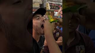 Luke Damant eats $0.40 fire paan in Bangladesh 🇧🇩 #shorts