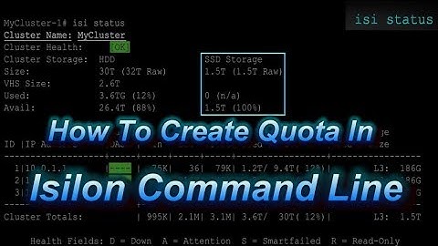 How To Create And Increase Quota In EMC Isilon Share - Isilon Command Line Part 8